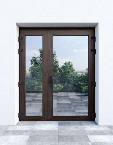 MEGRAME® plastikinės lauko durys, Nr. 10 | Moor Oak/Mooreiche