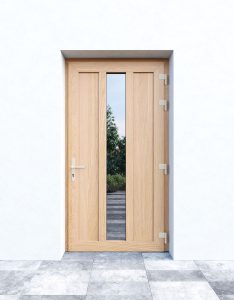MEGRAME® plastikinės lauko durys, Nr. 13 | Natural Walnut/Nussbaum Natur