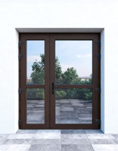 MEGRAME® plastikinės lauko durys, Nr. 8 | Black Brown/Schwarzbraun